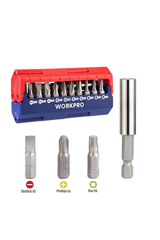 Wp221062 13 Parça Manyetik Cr-v Vidalama Bits Uç Seti