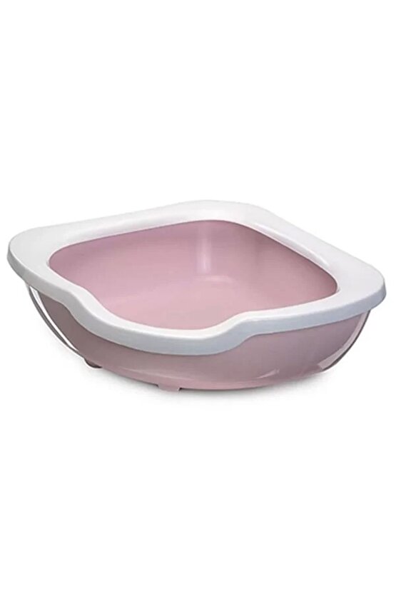 İmac Fred Köşe Açık Kedi Tuvaleti Pembe 50x65x15.5 Cm