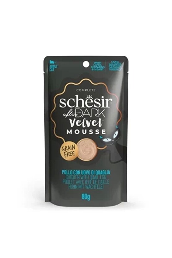 After Dark Velvet Mousse Tavuklu Ve Bıldırcın Yumurtalı Yetişkin Kedi Yaş Maması 80 gr