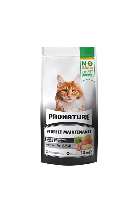 Hypo-allergenic Tahılsız Somonlu Karidesli Yetişkin Kedi Maması 10 Kg