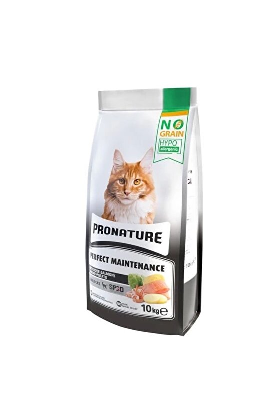 Hypo-allergenic Tahılsız Somonlu Karidesli Yetişkin Kedi Maması 10 Kg