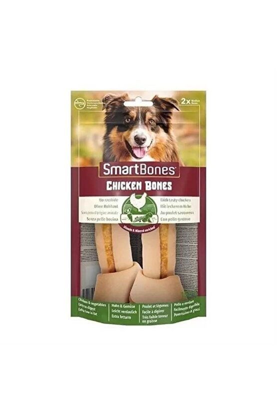 Smart Bones Tavuklu Düğüm Kemik Köpek Ödül Maması M 2 Adet 13 Cm