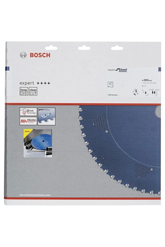 Expert Serisi Metal Için Daire Testere Bıçağı 305*25,40 Mm 60 Diş