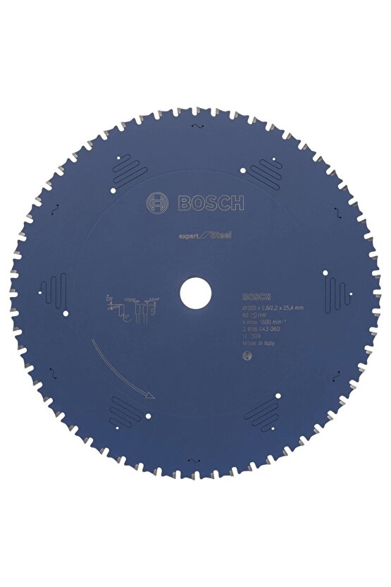Expert Serisi Metal Için Daire Testere Bıçağı 305*25,40 Mm 60 Diş