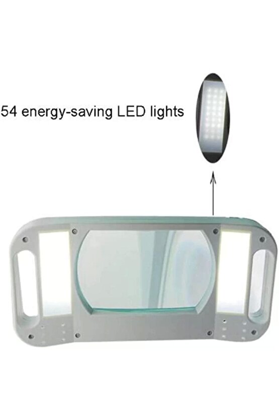 5x 10x Büyüteç  Led Işıklı Süper Parlak Enerji Tasarruflu  Masa Lambası Lt861