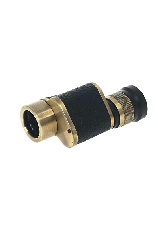 6x24  Baıgısh, Askeri Tarzi Pirinç Ve Deri Kaplamalı, Deri Çantalı Monocular Dürbün Sarı