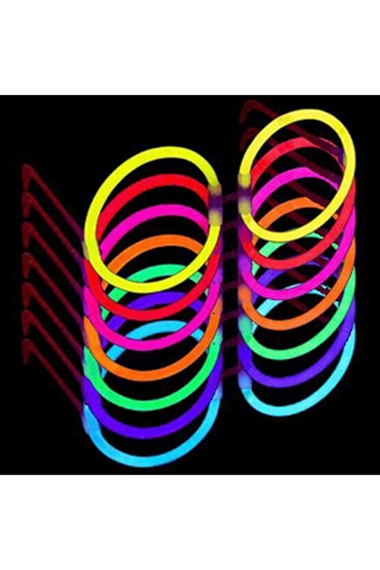 Glow Parti Gözlüğü Glow Partisi Yulak Şekilli Fosforlu Gözlük 6 Adet