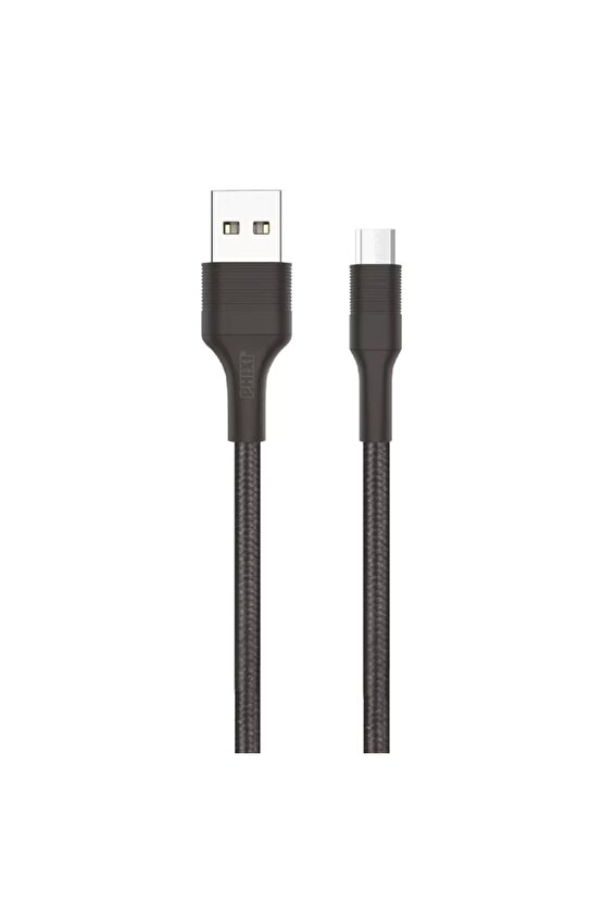 Force Cb431m Hasır Örgü Ve Ekstra Güçlendirilmiş Silikon Başlıklı Micro Usb Hızlı Şarj Ve Data Kablo