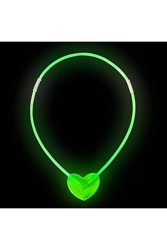 Karanlıkta Yanan Glow Kalp Şekilli Kolye 6 Renk 6 Adet