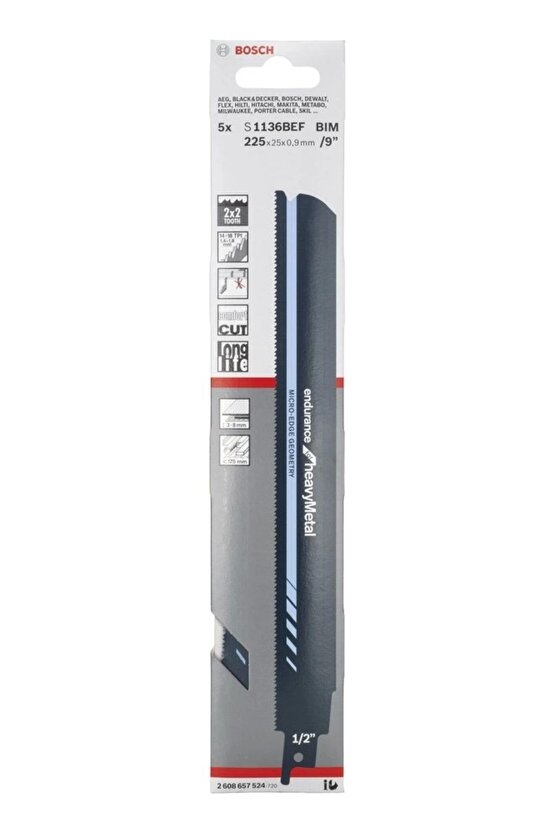 Endurance Serisi Ağır Metal Için Panter Testere Bıçağı S 1136 Bef -5li