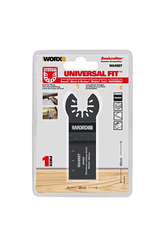 Wa4987 Çok Amaçlı Raspalama Makinası Için 28x40mm Ahşap, Fiberglas, Pvc Universal Kesme Bıçağı