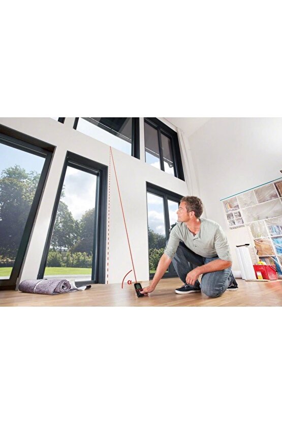 glpzr KBL120 120m Profesyonel Li-ion Şarjlı Lazer Metre, KırmızıSiyah trendybuy 1109110
