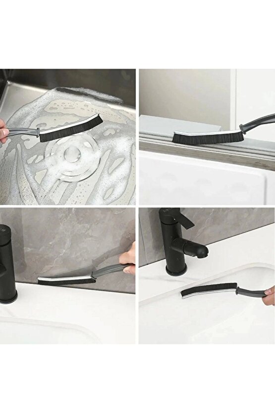 2li Çok Amaçlı Multi Ince Temizlik Fırçası Derz Arası Banyo Mutfak Lavabo Detay Temizleme Fırçası (4
