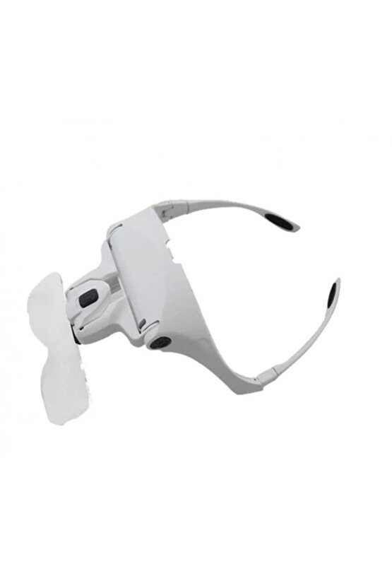 5 Lens 1.0x3.5x 2led Işıklı  Ile Ayarlanabilir Gözlük Büyüteç9892b2