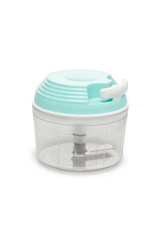 İpli El Rondosu 3 Bıçaklı Pratik İp Çekmeli Doğrayıcı Mutfak Mini Rota (4767)