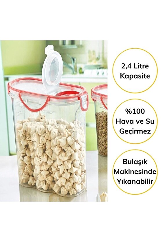 Kilitli Kapaklı Contalı Havasu Sıvı Geçirmez 24 Litre Erzak Saklama Kabı-sa590 (4767)