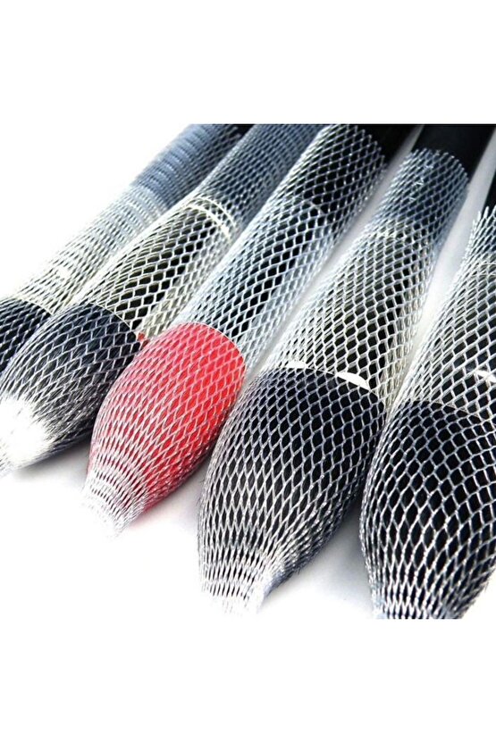 Makyaj Far Allık Kontür Eyeliner Fırça Malzemeleri Ürünleri Koruyucu File Kapak Örgü Kılıf Set 20li