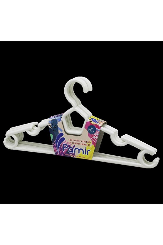 6 PARÇA  PLASTİK KARİZMA ELBİSE ASKI (4767)