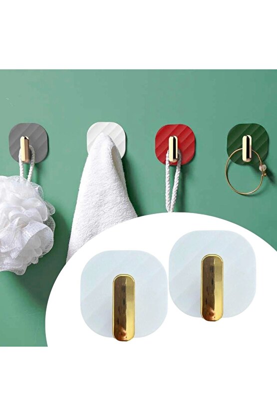 2li Yapışkanlı Retro Askılık Dolap Kapak Kulpu Beyaz (4767)