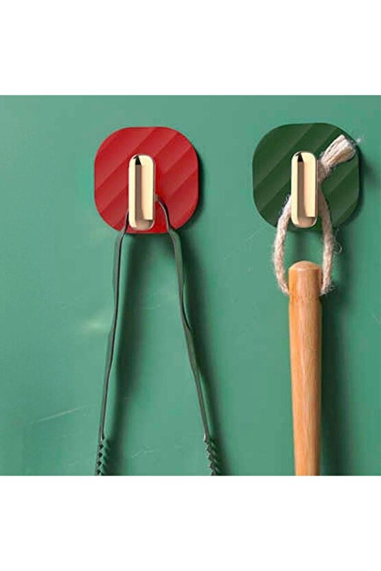 2li Yapışkanlı Retro Askılık Dolap Kapak Kulpu Yeşil (4767)