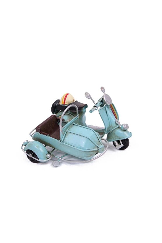 Dekoratif Metal Scooter Sepetli