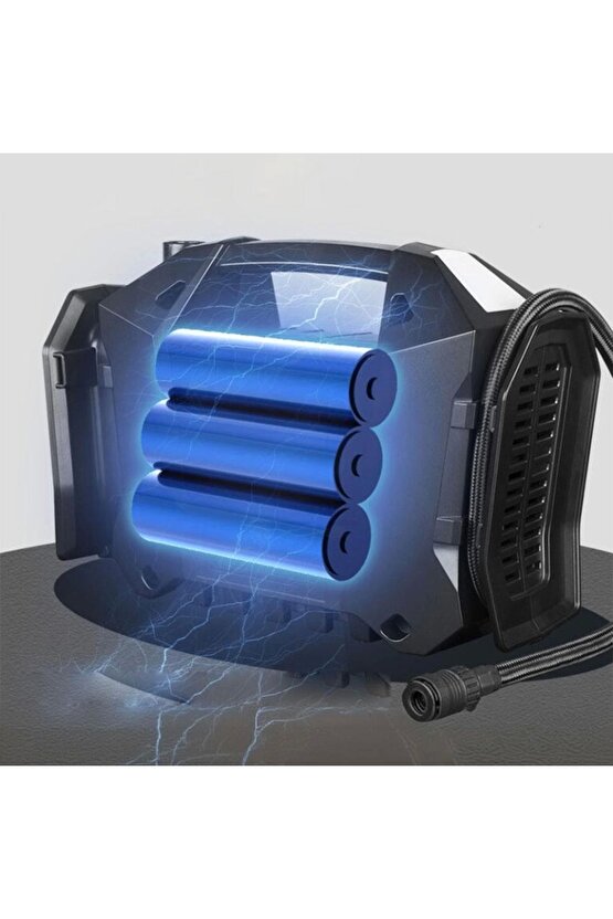 Mc34259 11.1volt2.5ah.120psı Ayarlanabilir Dijital Basınç Göstergeli Şarjlı Lastik&yatak Ş
