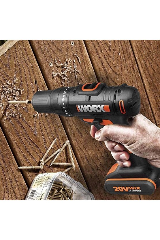 Wx108 20volt2.0ah. Li-ion Çift Akülü Profesyonel Şarjlı Matkap