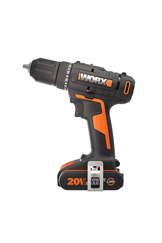 Wx108 20volt2.0ah. Li-ion Çift Akülü Profesyonel Şarjlı Matkap