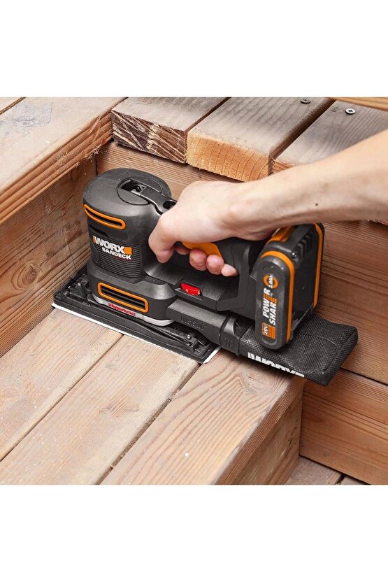 Wx820 20volt 2.0ah. Li-ion Profesyonel Devir Ayarlı Çok Amaçlı Şarjlı Zımpara