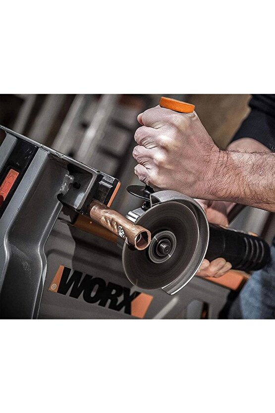 Wx803 20volt 2.04.0 Ah. Li-ion Çift Akülü 125mm Profesyonel Şarjlı Avuç Taşlama