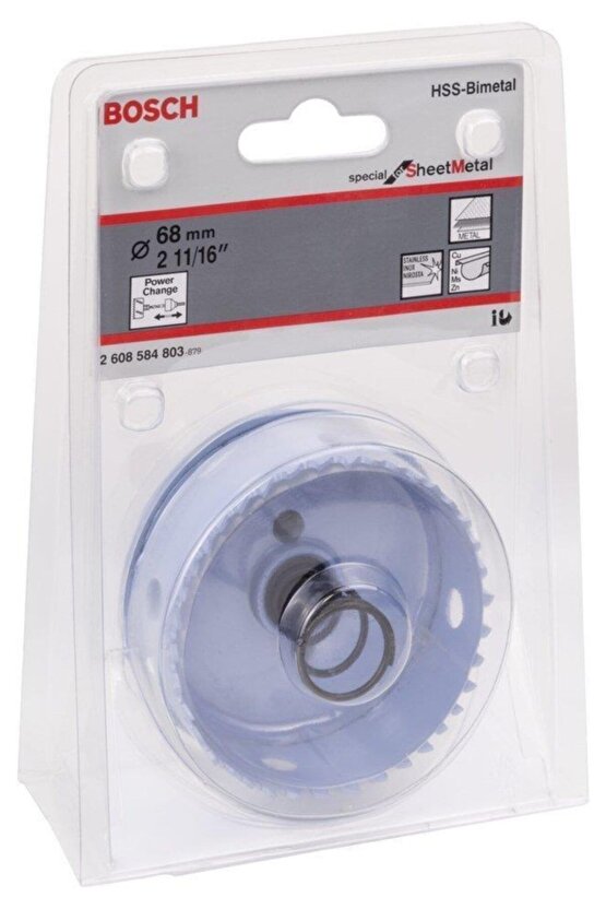- Saç Metal Için Delik Açma Testeresi (panç) - 68 Mm, 2 1116