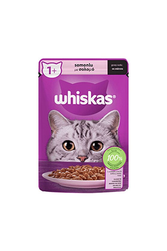Pouch Sos Içinde Somonlu Yetişkin Kedi Konservesi 85 gr