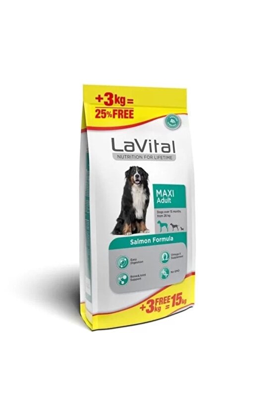 Lavital Maxi Somonlu Yetişkin Köpek Maması 15 Kg