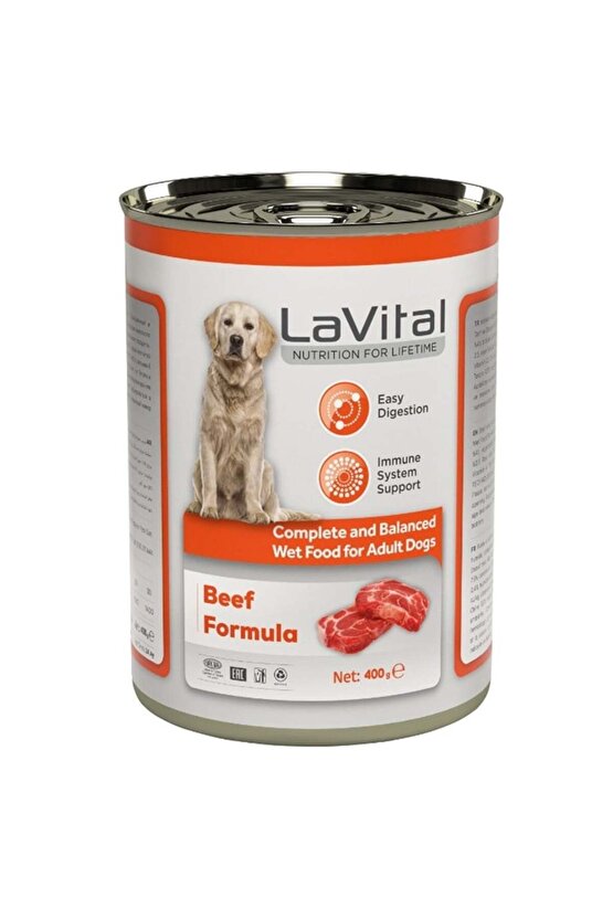 Lavital Biftekli Yetişkin Köpek Konservesi 400 gr