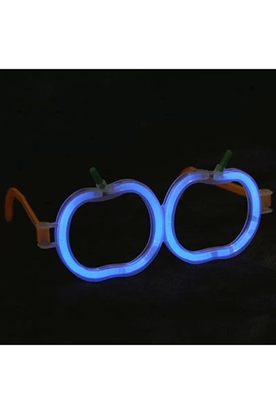 Glow Elma Gözlük - Glow Partisi Gözlüğü - Glow Stick Gözlük 12 Adet