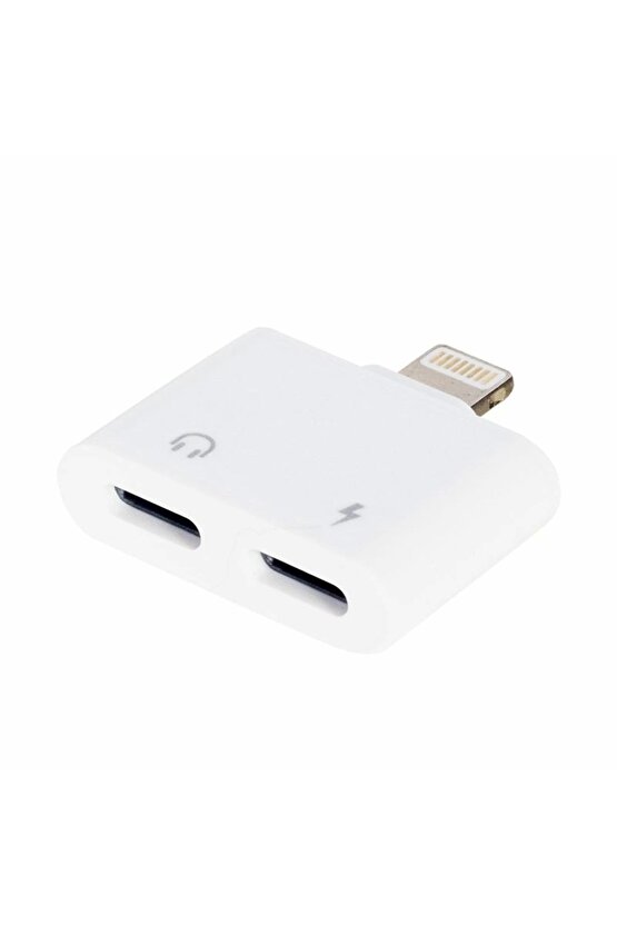 Iphone Şarj Ve Kulaklık Çoklayıcı Çevirici Adaptör Jack (4767)