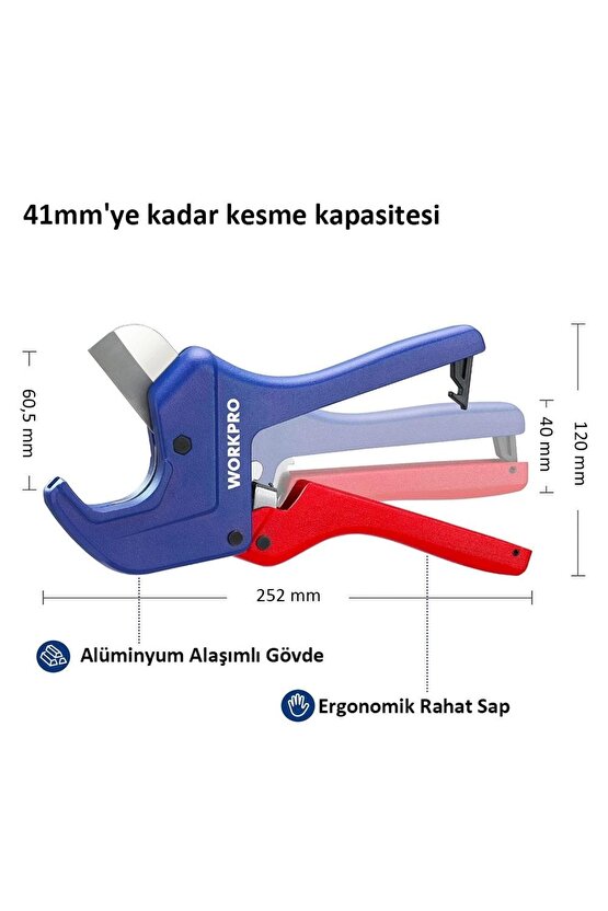 Wp301007 60.5Mm Profesyonel Pprc Plastik Boru Kesme Makası
