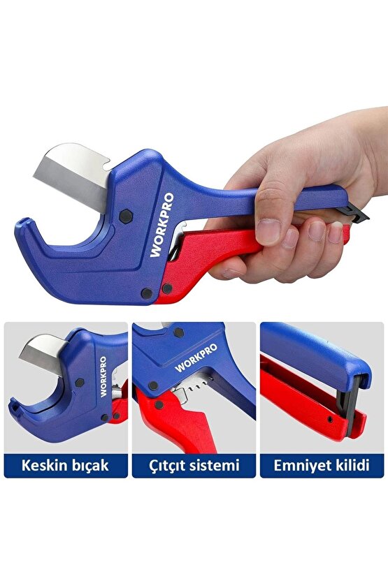 Wp301007 60.5Mm Profesyonel Pprc Plastik Boru Kesme Makası