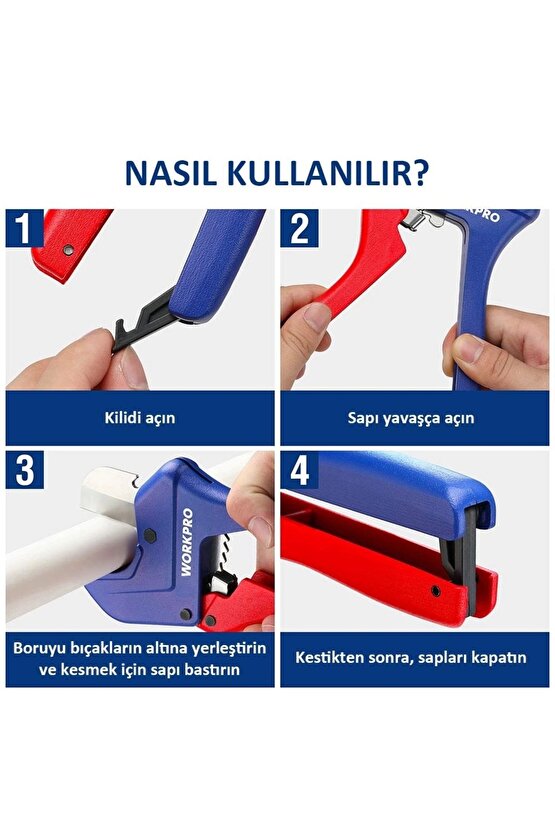 Wp301007 60.5Mm Profesyonel Pprc Plastik Boru Kesme Makası