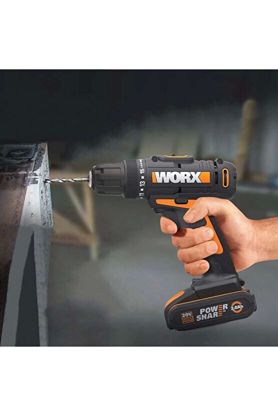 Wx100 20volt2.0ah. Li-ion Tek Akülü Profesyonel Şarjlı Matkap