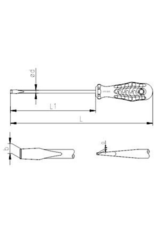 İzeltaş 4100176100 Kraft Serisi Düz Uçlu Tornavida 6x100