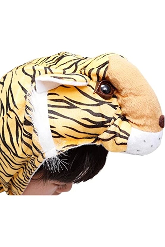 Çocuk Kaplan Kostumu - Aslan Kostümü 4-5 Yaş 100 cm (4767)