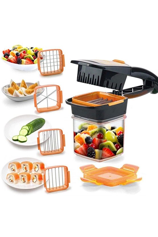 Nicer Dicer Quick 5 In 1 Pratik Hazneli Sebze Meyve Doğrayıcı Dilimleme Aleti (4767)