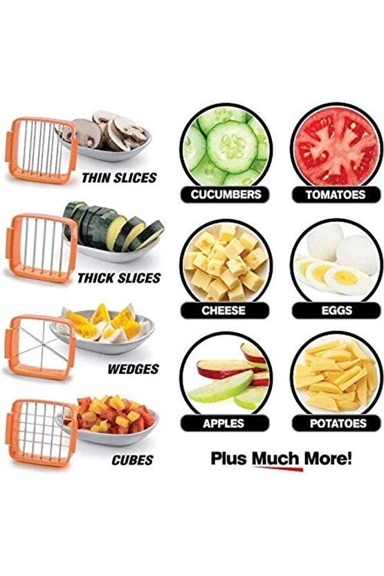 Nicer Dicer Quick 5 In 1 Pratik Hazneli Sebze Meyve Doğrayıcı Dilimleme Aleti (4767)