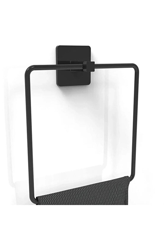 Buffer® Kendiliğinden Yapışkanlı Siyah Paslanmaz Metal Kare Havluluk