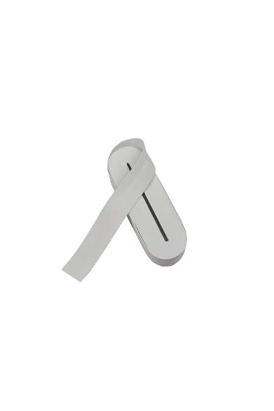 BEYAZ - 4CM PAÇA LASTİK YASSI GENİŞ 10MT (4767)