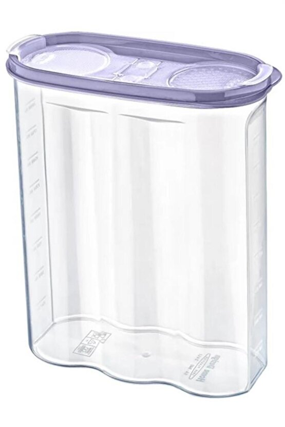 2 Kapaklı Ölçekli Erzak Kuru Gıda Saklama Kutusu Kabı 24 Litre-SA940 (4767) - SGM1747-2276