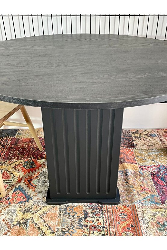 100 cm SİYAH YEMEK MASASI SİYAH EFES AYAK BALKON MUTFAK SALON MASASI