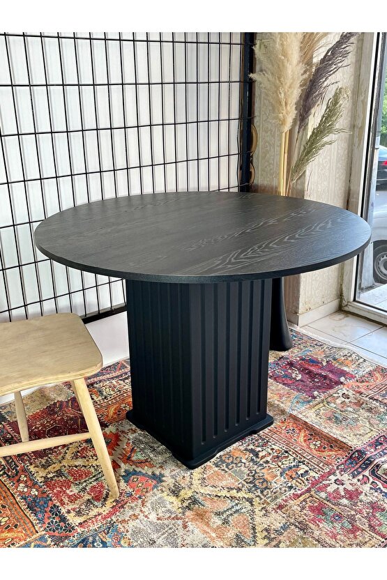 100 cm SİYAH YEMEK MASASI SİYAH EFES AYAK BALKON MUTFAK SALON MASASI