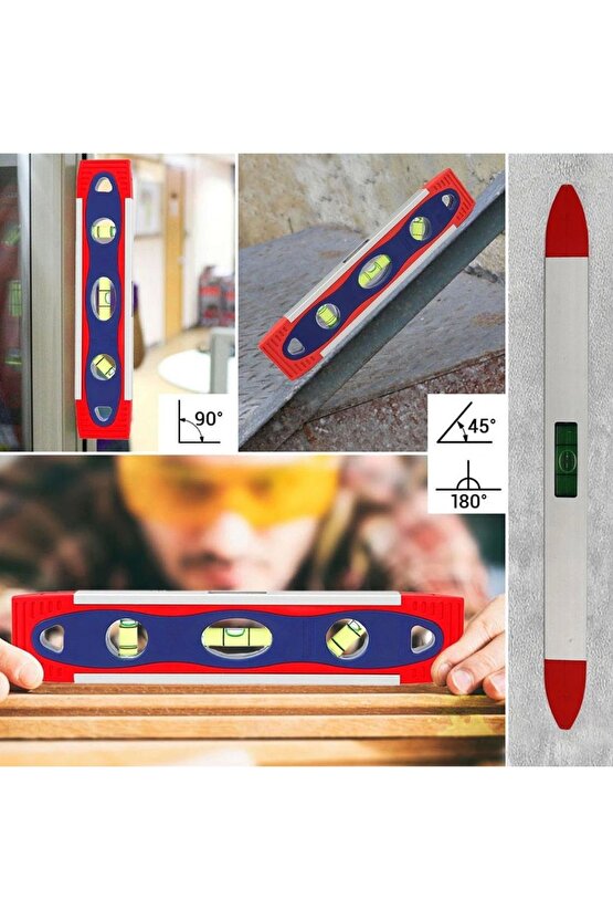 Wp262027 225mm Manyetik Şoka Dayanıklı Torpedo Su Terazisi
